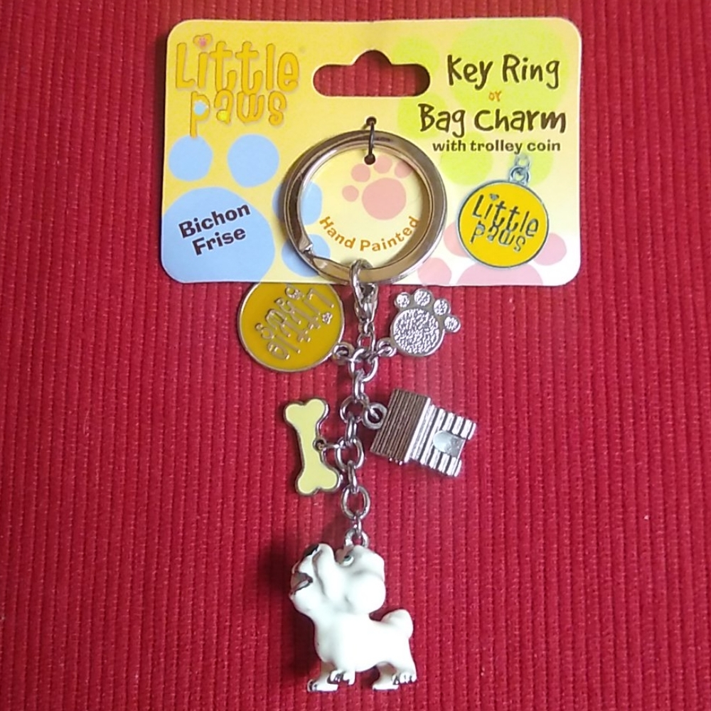 Bichon Frise Key Ring or Bag Charm